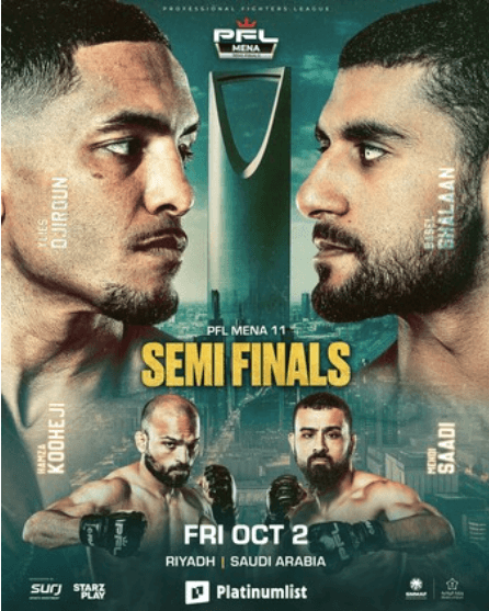 Ylies Djiroun à Riyad : celui qui a fait tomber le champion invaincu joue sa place en finale du PFL MENA